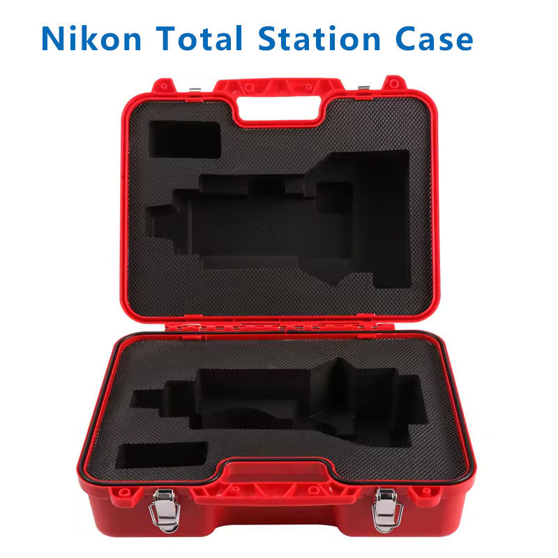 Total Line Case New Red Plastic Hard Case for Surveying Instrument DTM352C/452C Nikon ...