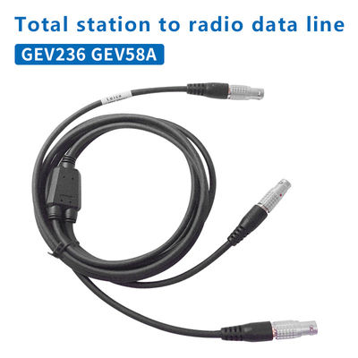 Y-shaped Data Power Cable 8-PIN For GEV236 GEV58A Wireless Radio Connection To Total Station And External Battery