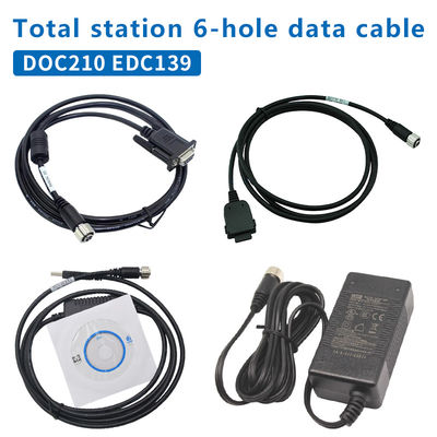 DOC210 EDC139 Data Cable for TOPCON SOKKIA Total Stations ES/OS/PS To PC (Win11) 6 Hole