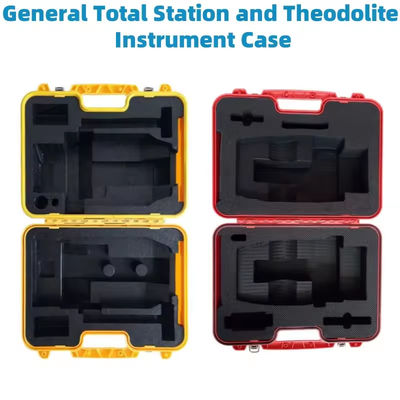 Hard RED and Yellow Total Station and Theodolite Plastic Cayyring Case Instrument Box Compatible with Most Brands
