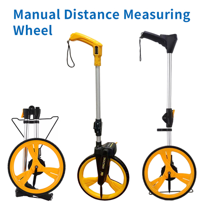 Manual Distance Measurement Wheel Digital Display Electronic Road Measuring Mechanical Measurement Wheel Roller