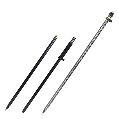 2M Prism Pole Fiber Survey Poles GPS Surveying Type Black Carbon Fiber